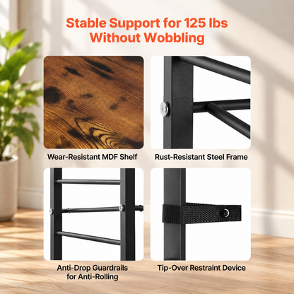 6-Jug Water Rack with Storage Shelf