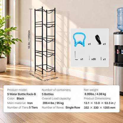 5-Tier Water Jug Storage Stand
