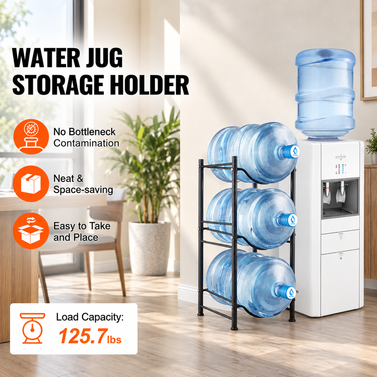 3-Tier Water Jug Storage Stand