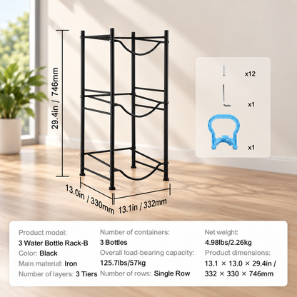 3-Tier Water Jug Storage Stand