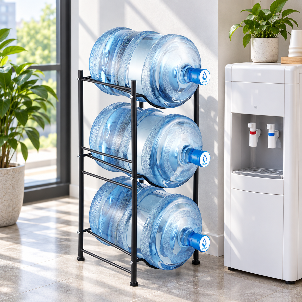 3-Tier Water Jug Storage Stand