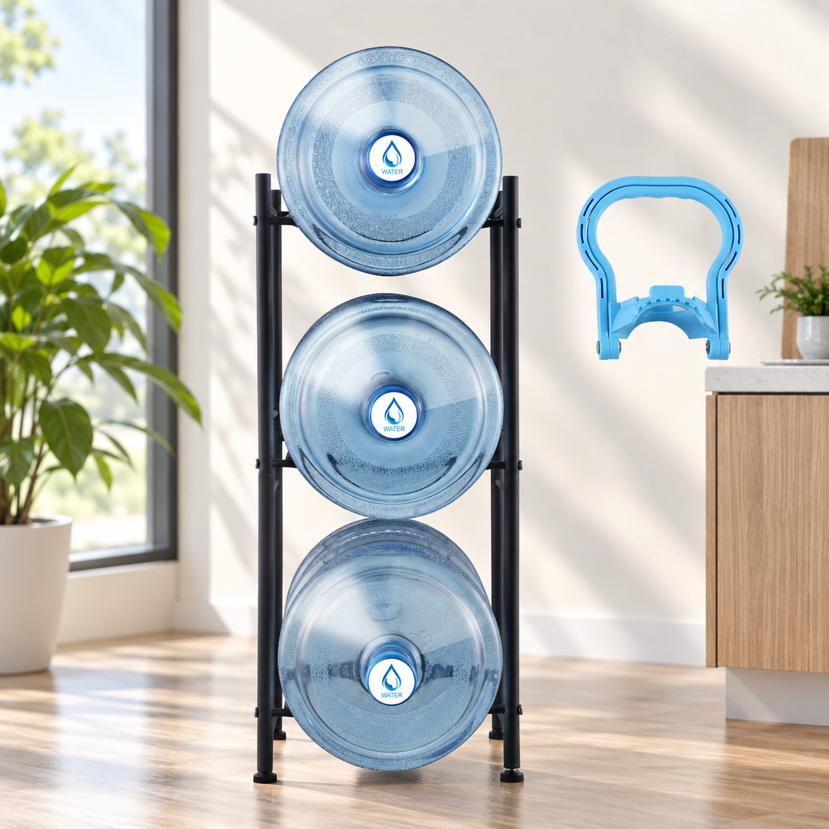 3-Tier Water Jug Storage Stand