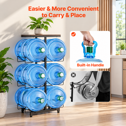 6-Jug Double Row Storage Rack