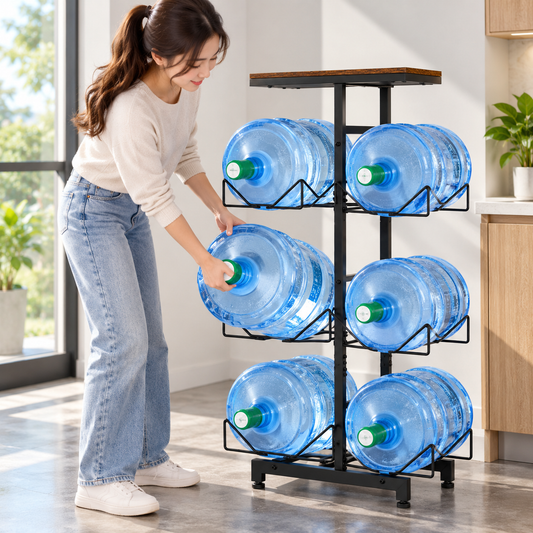 6-Jug Double Row Storage Rack