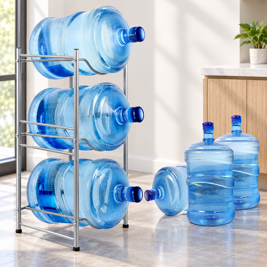 3-Tier Water Jug Storage Rack