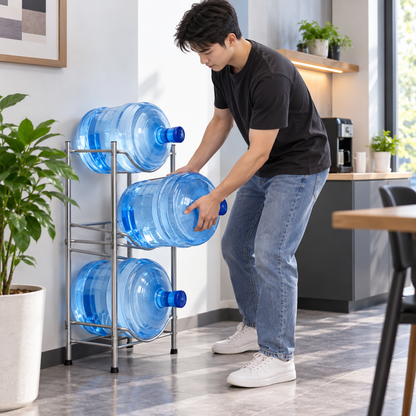 3-Tier Water Jug Storage Rack
