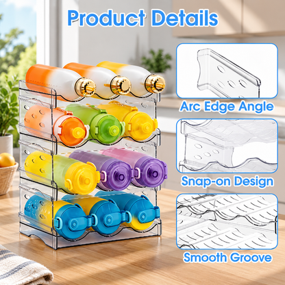 4-Tier Stackable Water Bottle Organizer