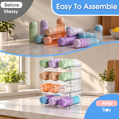 4-Tier Stackable Water Bottle Organizer