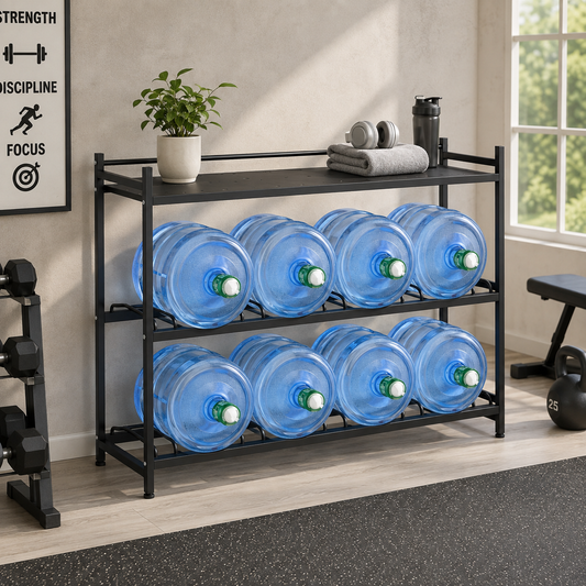 8-Jug Multi-Row Water Storage Rack