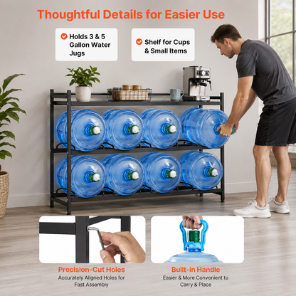 8-Jug Multi-Row Water Storage Rack