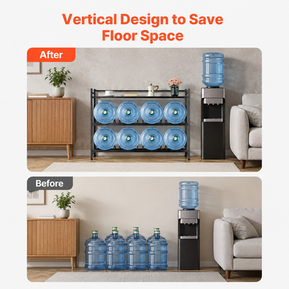 8-Jug Multi-Row Water Storage Rack